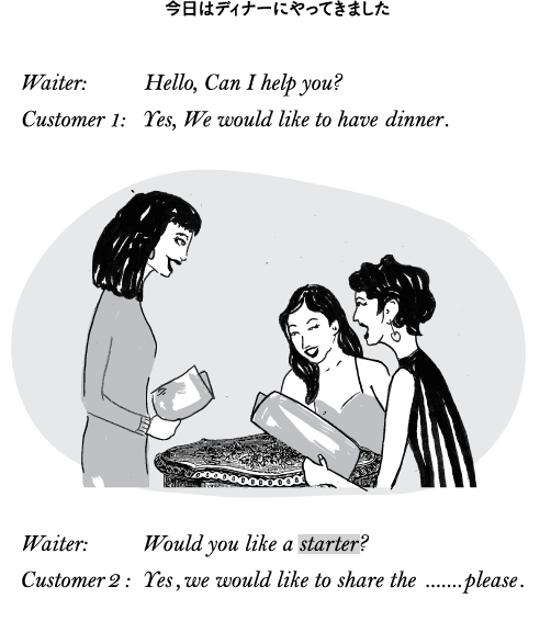 今日はディナーにやってきました